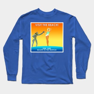 Satire Beach Poster Long Sleeve T-Shirt